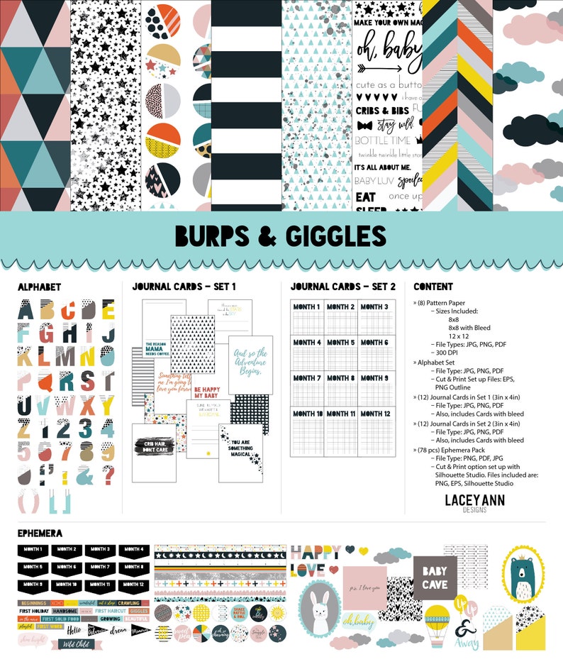 Scrapbook Kit: Burps & Giggles image 1