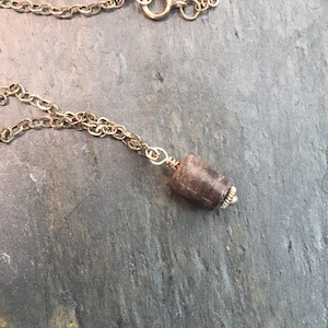 Dinosaur Bone and Sterling Silver Littles Necklace Healing Chakra Energy Gemstones Inspirational Gift