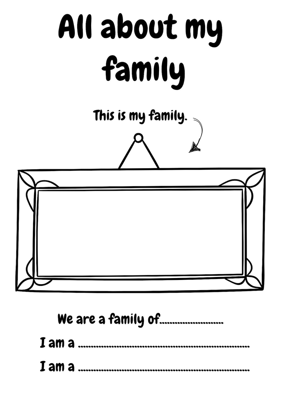 Printable Worksheet for Kids....all About Me. - Etsy
