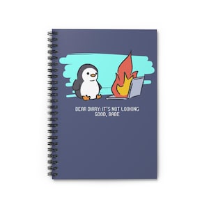Cute Penguin Spiral Notebooks Journal, Penguins Journal, Gift for Penguins Lover Notebook, Cute Penguin Notebook Journal, Penguin Journal