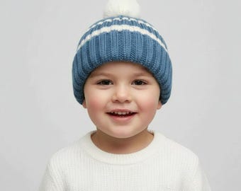 Striped Toboggan Hat Knitting Pattern: Easy Beginner Knit (PDF Download)
