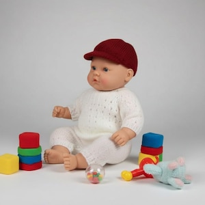 Baby Ball Cap Knitting Pattern: Beginner-Friendly with Brim & Ear Flaps (PDF Download)