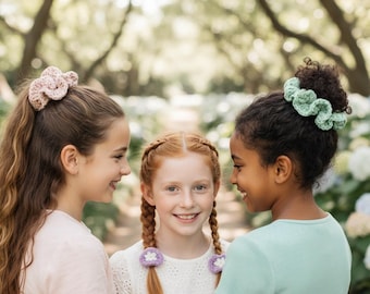 Crocheted Soft Scrunchies: Handmade Soft Hair Tie