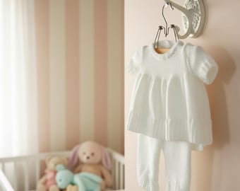 Baby Boy Christening Complete Outfit Knitting Pattern Set (PDF Pattern)