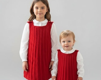 Knitting Pattern: Girl's Tank Dress, Sleeveless A-Line Jumper (PDF Pattern)