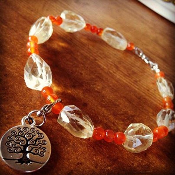 Citrine & Carnelian Abundance Bracelet