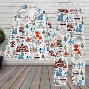 White Christmas Pajamas Set, White Christmas Movie, Christmas Song Pjs, Christmas Movie Pajamas Family, 90s Movie Pajamas For Girls