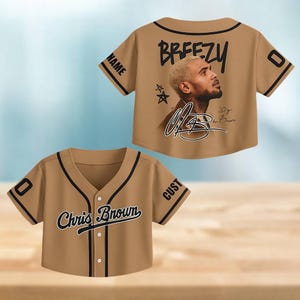 Chris Brown Crop Top Baseball Jersey, Breezy Bowl XX 2025 Jersey Shirt, Breezy Bowl Jersey, Breezy Bowl XX 2025 Jersey, Gift For Her
