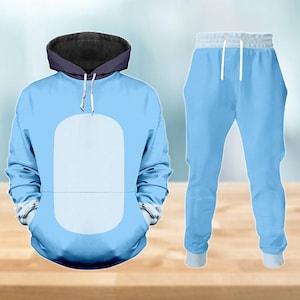 Blue Dad Cosplay Hoodie Joggers, Blue Costume Chili Heeler 3d  Shirt, Dad Puppy Cosplay Shirt, Cartoon Cosplay Shirt, Gift For Dad