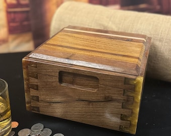 Keepsake Box / Heirloom Box solid wood with epoxy dovetails!