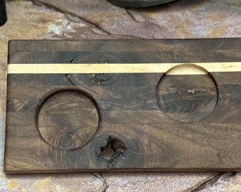 Solid wood condiment tray