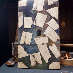 Epoxy and maple burl cutting board