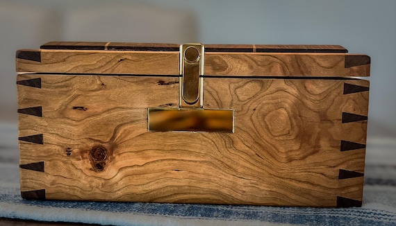 Handmade Black Cherry & Walnut Jewelry Box: Dovetail Heirloom