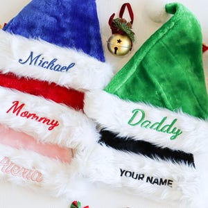Chapéus de Natal bordados personalizados, chapéus de Natal, chapéus de Natal para a família, presentes de Natal para a família, chapéus de Natal bordados