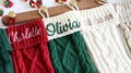 2025 Embroidered Christmas Stocking,Personalized Family Christmas Stockings,Knitted Stockings With Name,Monogram Stocking,Holiday Decor Gift product logo