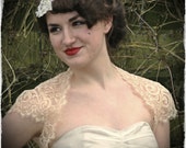 Tea Stain and Antique Gold Lace Bolero