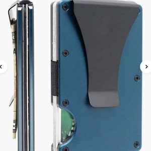 Cartera minimalista de metal para hombre, con bloqueo RFID y protección. Aleación de aluminio. Personalización y grabado de fotografías opcionales y GRATIS. Disfruta del envío gratis