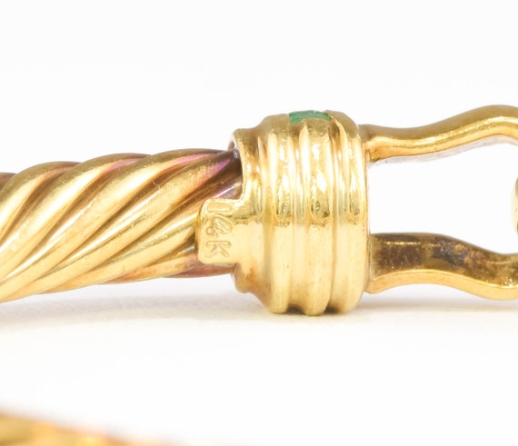 Vintage David Yurman Gold Cable Buckle Bangle Bra… - image 10