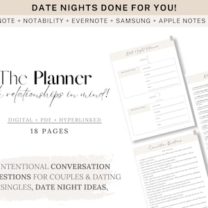 Druckbare Date Night Ideen | Soulmate Paare Selbstfürsorge Planer | Hochzeit Verlobung Geschenk | Romantisch