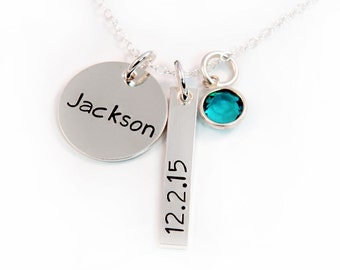 New Mom Necklace - Gift for New Mom - New Mommy Jewelry - New Mommy - Handstamped Sterling Silver