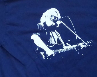 Jerry Garcia Navy Blue t shirt s M L XL