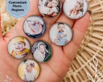 Personalized Glass Photo Magnets Custom Fridge Magnet Photo Gifts Glass Photo Gift Photo Magnet for Family Photos Photo Gifts for friend