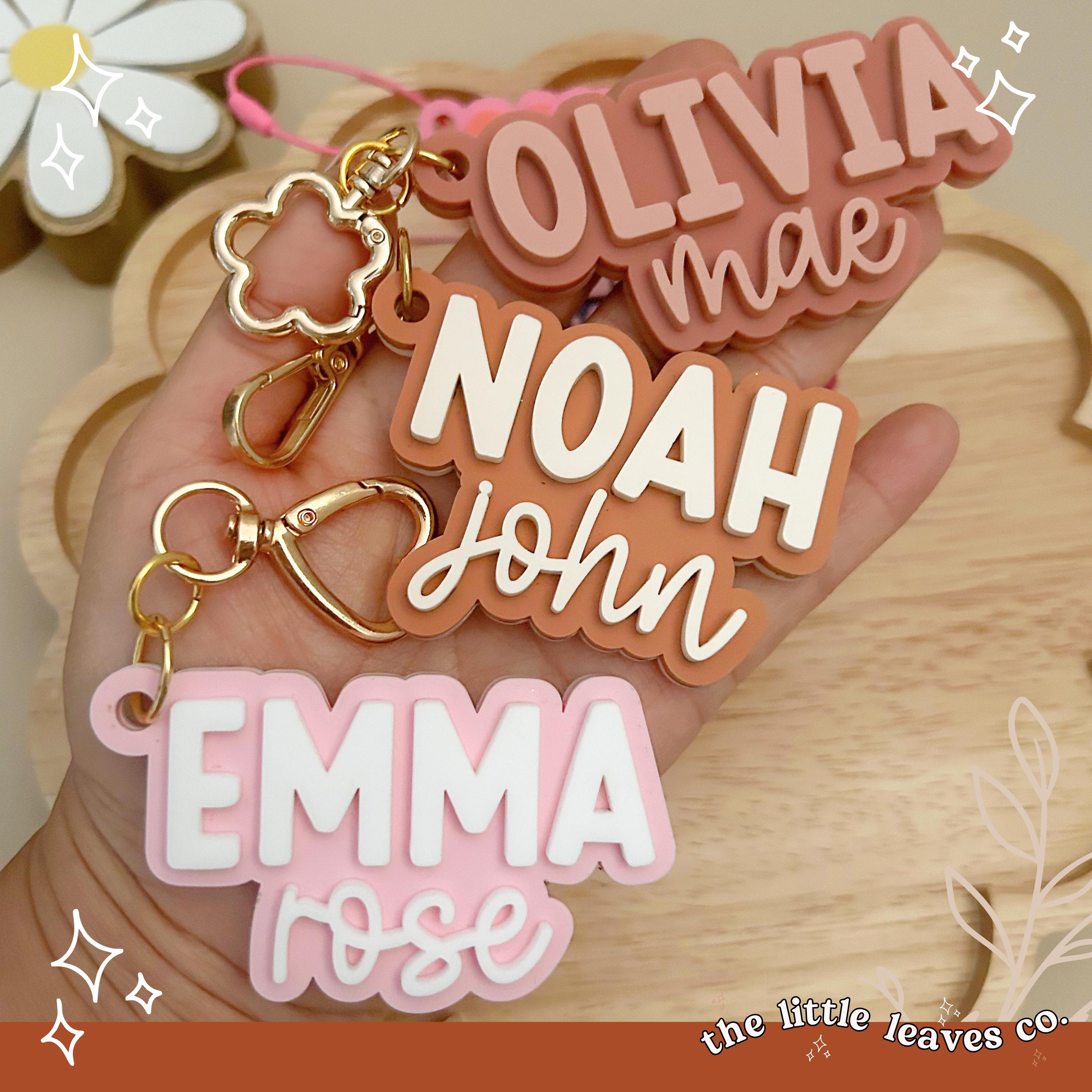 Personalized Name Backpack Tag Bag Tags Custom Name Tag Keychain Accessories Luggage Tag Back to School Lunch Box Name Keychain