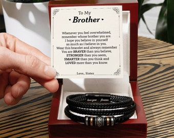 To My Brother Bracelet, Gift For Brother, Brother Sister Gift, Sentimental Gift For Brother, Gift From Sister, Bracelet Gift For Brother
