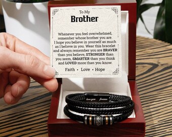To My Brother Bracelet, Gift For Brother, Brother Sister Gift, Sentimental Gift For Brother, Gift From Sister, Bracelet Gift For Brother