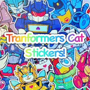 TRANSFORMERS IDW CATS Stickers- Sparkly