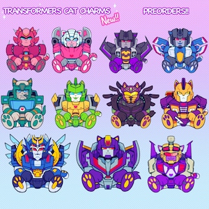 PREORDERS Transformers IDW/ MTMTE/ Lost Light Cats Acrylic Charms