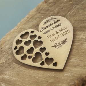 Bewaar de datummagneet hout - huwelijksuitnodiging - gastcadeau - huwelijksdecoratie - voor feest - uitnodiging - houten kaart - uniek - rustiek