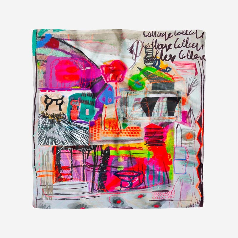 Cosmic Rodeo Bandana Sweater Wrap in Rainbow
