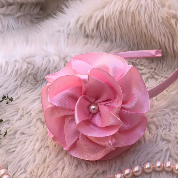 Pretty Satin Ribbon Flower for hair