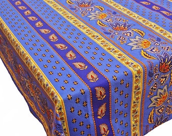 French Country Blue and Yellow Floral Wipe Clean Tablecloth