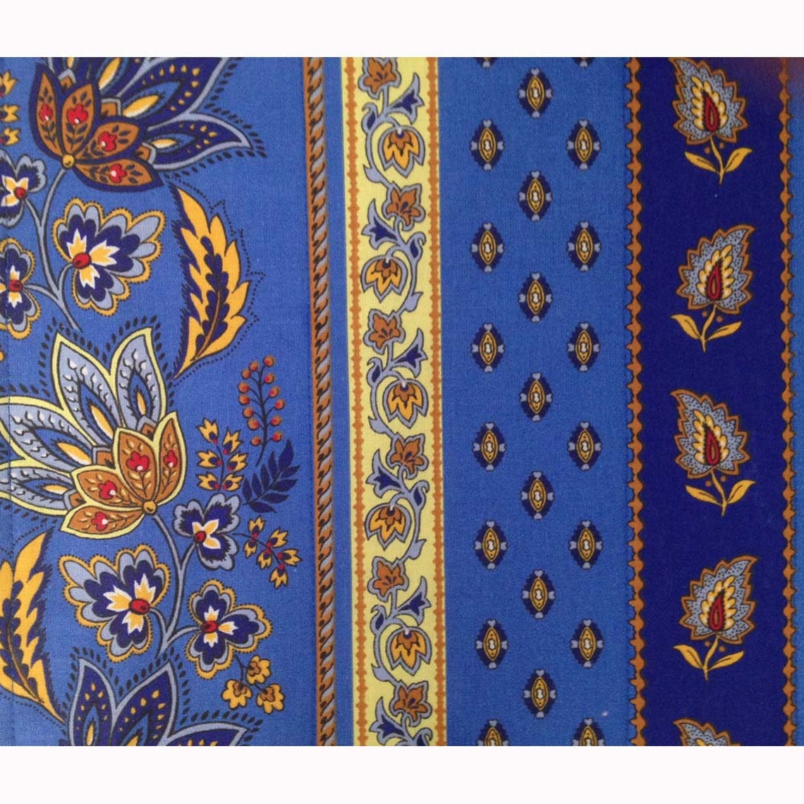 French Country Blue and Yellow Floral Wipe Clean Tablecloth Etsy