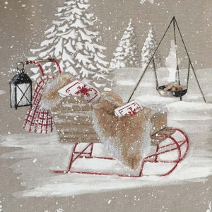 Winter Scene with Deer Table Runner image 5