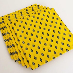 Set of French Provence Yellow and Blue Napkins 画像 3