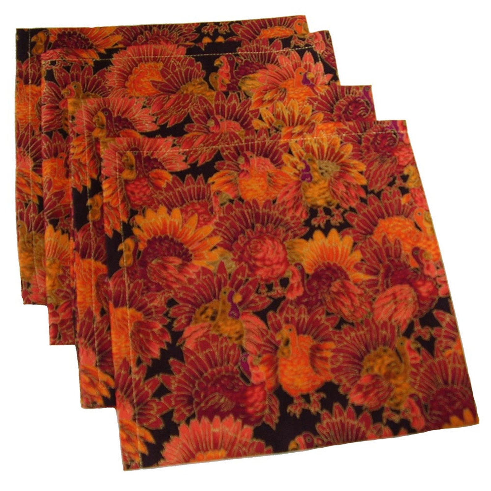 Turkey Placemats and Turkey Napkins Thanksgiving Placemats Etsy