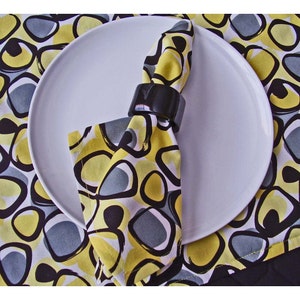 Set of 4 Retro Placemats, Contemporay Placemats, Modern Placemats,