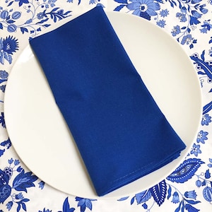 French Provence Blue and White Tablecloth, Up to 70 Wide Tablecloth image 2