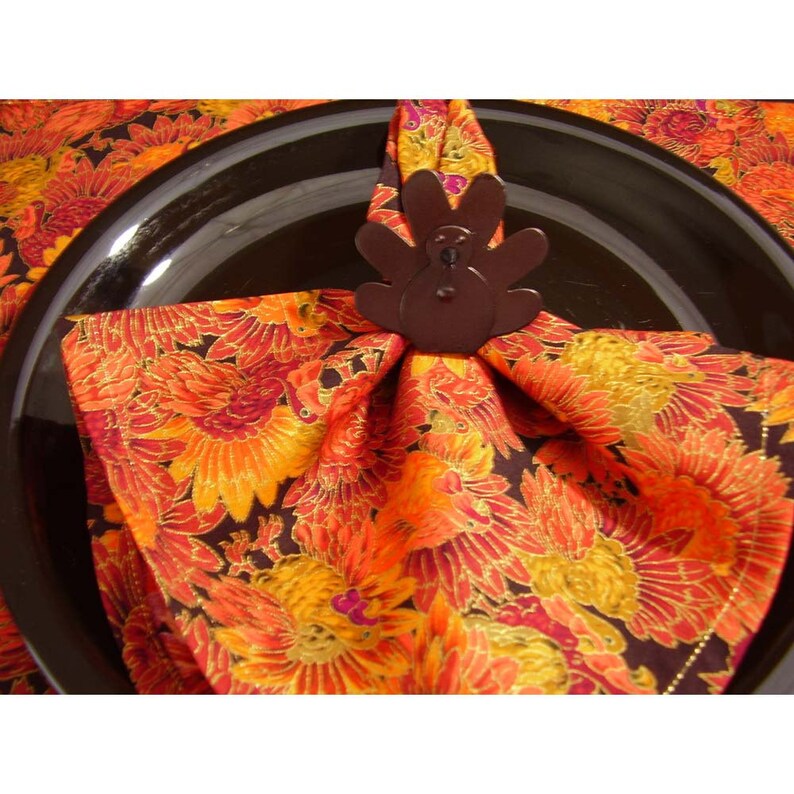 Turkey Placemats and Turkey Napkins Thanksgiving Placemats Etsy