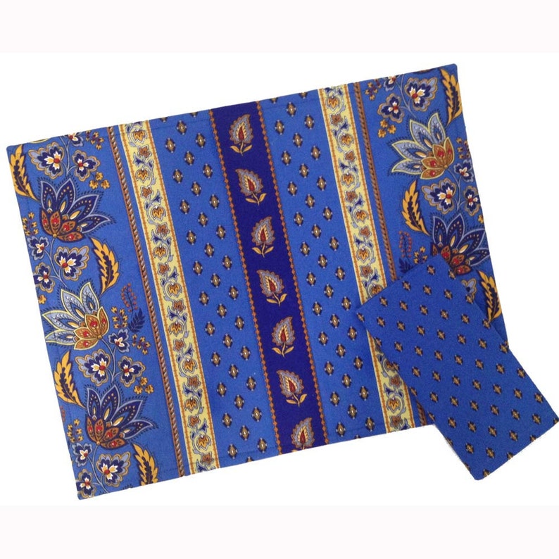 Blue and Yellow Placemats French Provence Placemats Etsy