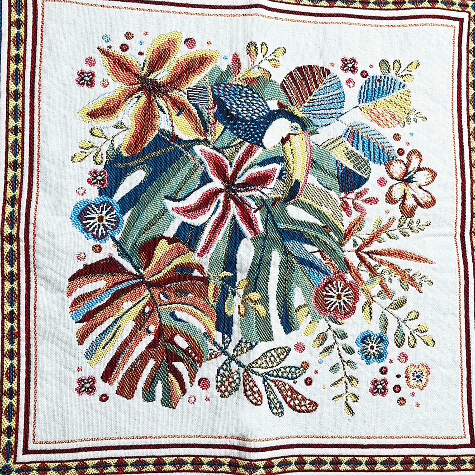 Tropical Jacquard Tapestry Floral Pillow Cases Etsy UK