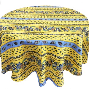 Set of French Provence Yellow and Blue Napkins 画像 4