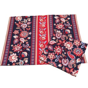 Patriotic Placemats and Napkins, Red, White and Blue Floral Placemats, Patriotic Decorations