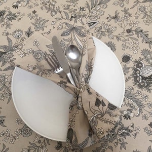 French Provence Tablecloth, French Country Grey and Beige Tablecloth image 5