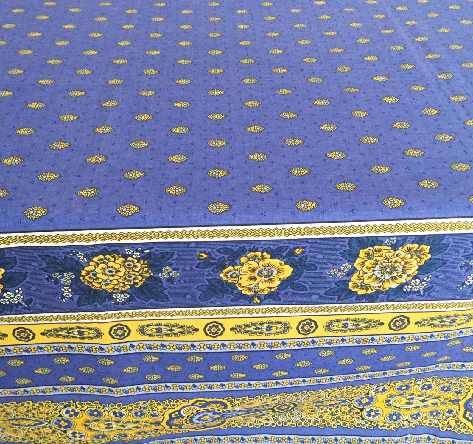 French Country Blue And Yellow Bastide Tablecloth Etsy