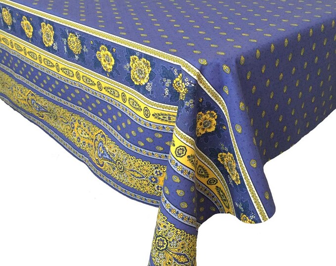 French Country Blue and Yellow Bastide Tablecloth Etsy