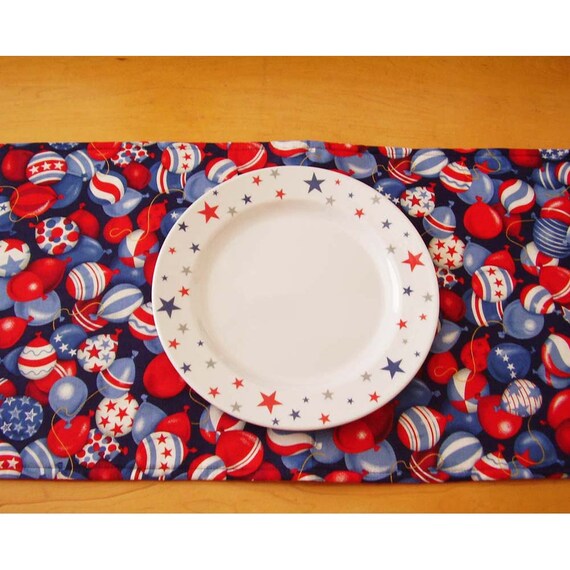 Patriotic Table Runner 4th Of July Table Decorations